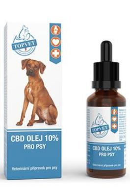 TOPVET CBD olej 10% pro psy 10ml