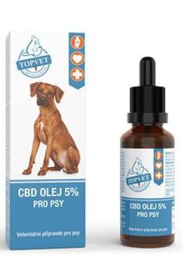 TOPVET CBD olej 5% pro psy 10ml