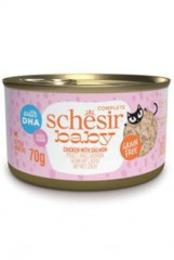 Schesir Cat konzerva Kitten Wholefood kuře/losos 70g