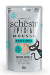 Schesir Cat kapsa Special Mousse Skin&Coat losos/kuře 70g