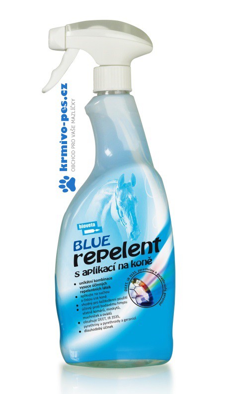 Blue repelent s aplikací na koně 750ml