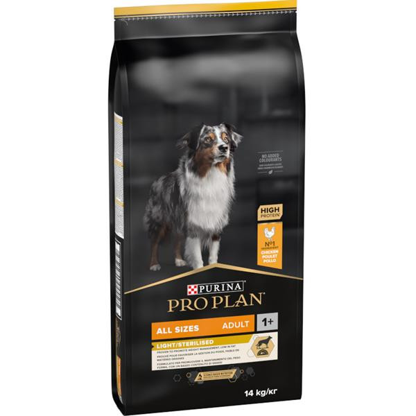 PRO PLAN Dog Adult ALL SIZE Light/Sterilised 14 kg