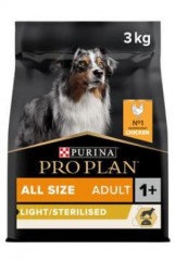 ProPlan Optiweight Dog All Size Adult Light/Sterilized 3kg