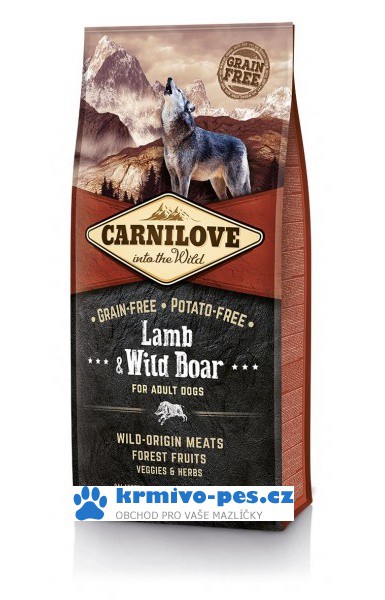 Carnilove Lamb & Wild Boar for adult 12kg